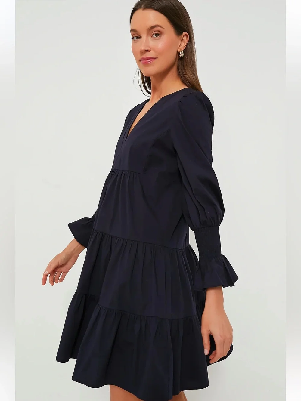 Navy Cotton Poplin Kenzo Dress Sz. S